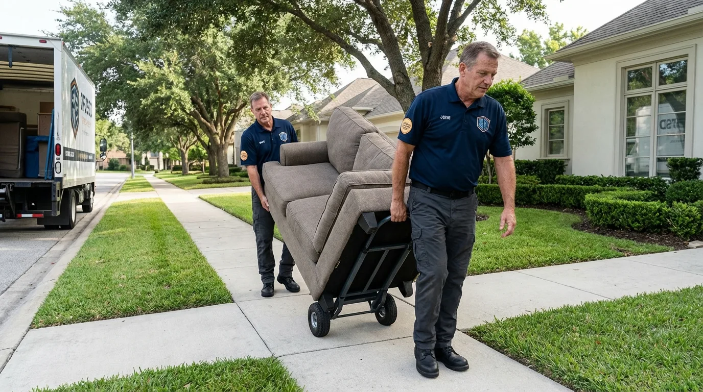 Local residential moving crew loading furniture in Unadilla, NY