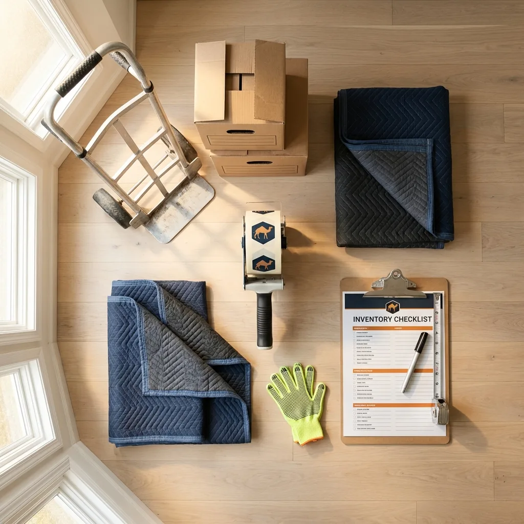 Professional moving supplies and packing materials layout for Unadilla residential relocations